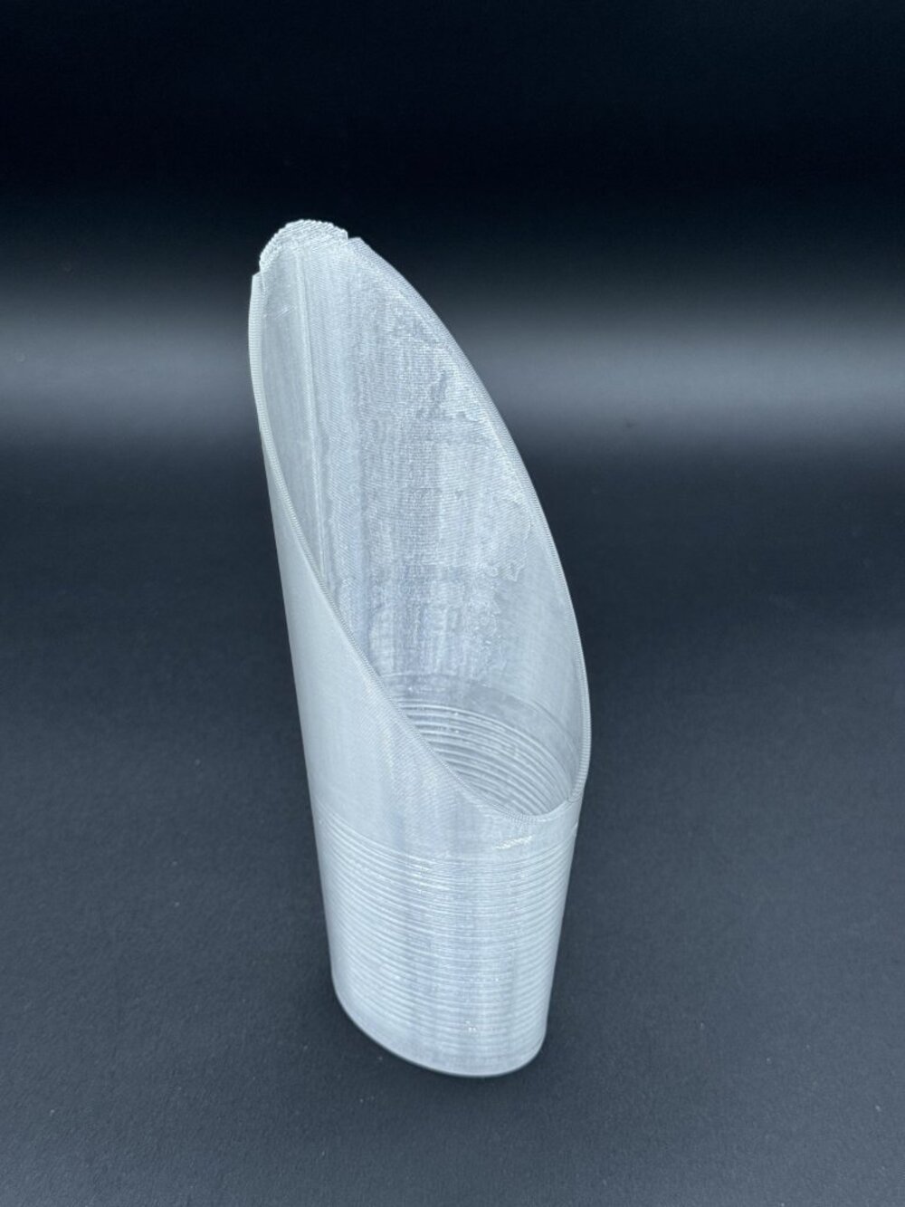 Slant-Cut Soil Scoop | Crystal | 3D Printed PETG | Holds ~1/4 Quart